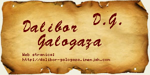 Dalibor Galogaža vizit kartica